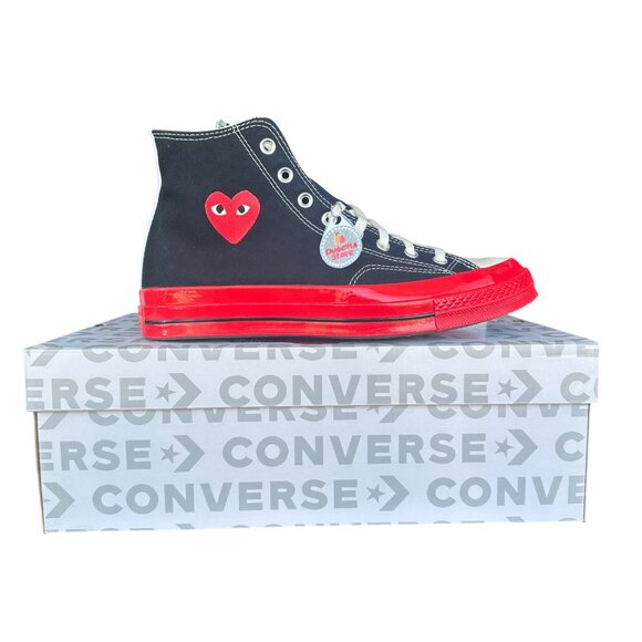 ✨Converse Chuck 70 Hi Comme Des Garçons Play 10 Men Shoes Sneakers Black A01793C main image 9